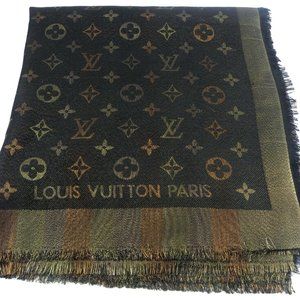 LOUIS VUITTON Monogram Metal Silk Etole Shawl Scarf - Retail $1200